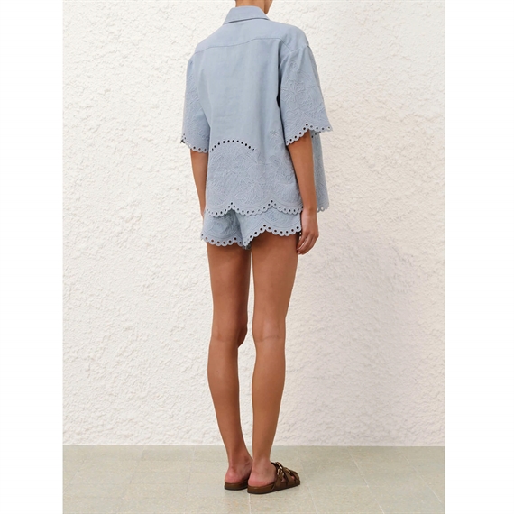 Zimmermann Daylight Denim Shorts, Ice Storm